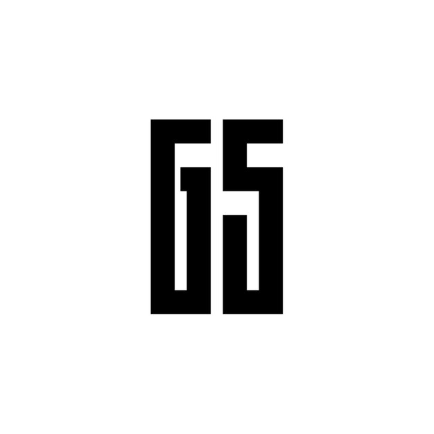 GS-Monogramm-Logo-Design, Buchstabe, Text, Name, Symbol, einfarbig, Logo, Alphabet, Zeichen, einfaches Logo