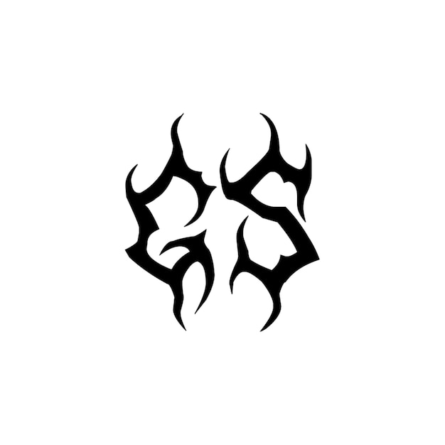 GS-Monogramm-Logo-Design, Buchstabe, Text, Name, Symbol, einfarbig, Logo, Alphabet, Zeichen, einfaches Logo