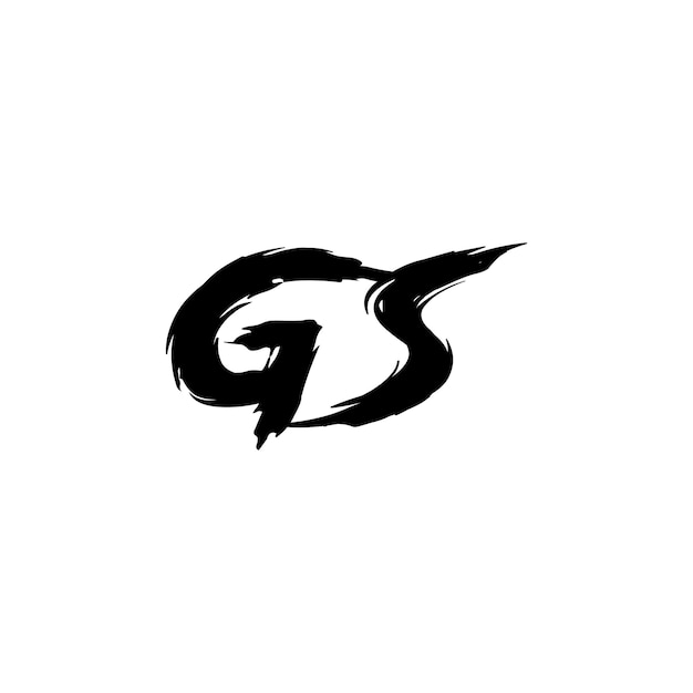 GS-Monogramm-Logo-Design, Buchstabe, Text, Name, Symbol, einfarbig, Logo, Alphabet, Zeichen, einfaches Logo