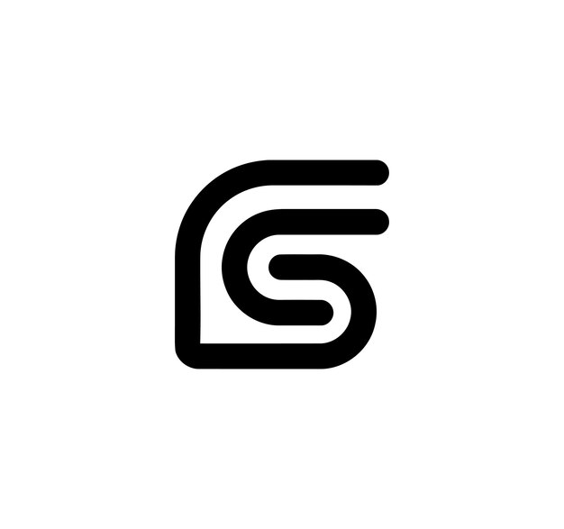 GS- oder SG-Buchstaben Modernes Logo-Design