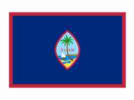 Vektor guam-flagge, offizielle landesflagge, weltflaggensymbol, internationale flaggensymbol