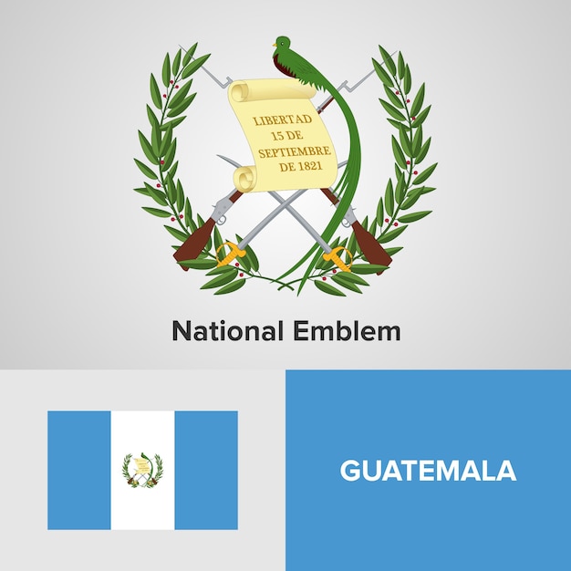 Guatemala national emblem und flagge