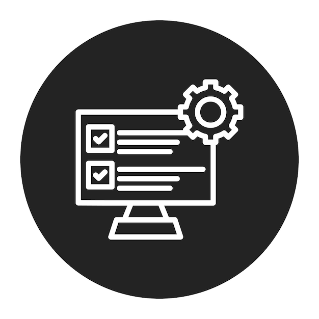 GUI-Test-Icon-Vektorbild Kann für Software-Tests verwendet werden