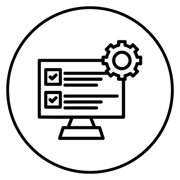 GUI-Test-Icon-Vektorbild Kann für Software-Tests verwendet werden