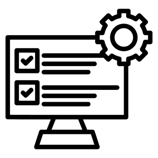 GUI-Test-Icon-Vektorbild Kann für Software-Tests verwendet werden