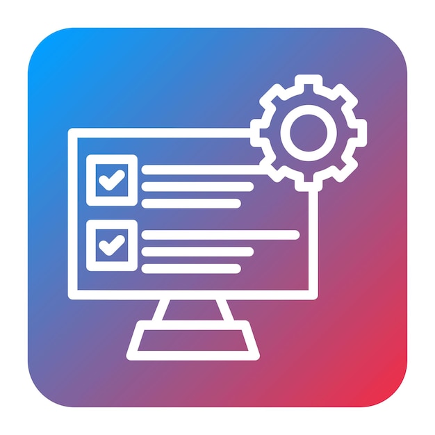 GUI-Test-Icon-Vektorbild Kann für Software-Tests verwendet werden