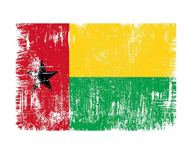 Guinea-bissau flaggenvektor