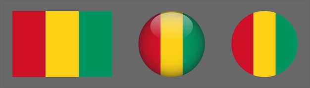 Guinea-flag-set-sammlung vektor