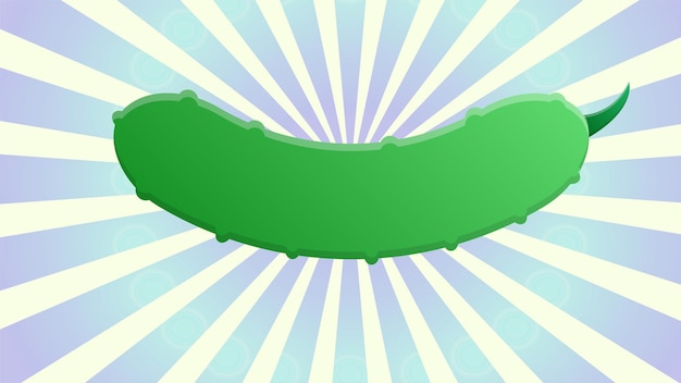 Vektor gurke auf einem weißen und blauen retro-hintergrund vektor-illustration frisches gemüse der grünen gurke