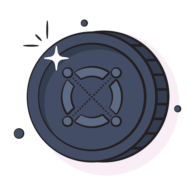 Vektor gut entworfenes icon von thorchain coin kryptowährungs-münzenvektor-design