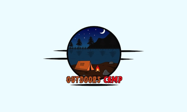 Vektor gute camping-logo-vektorgrafik für ihr logo, das abenteuer mag