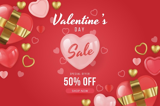 Gute Valentinstag-Verkauf Hintergrundvorlage