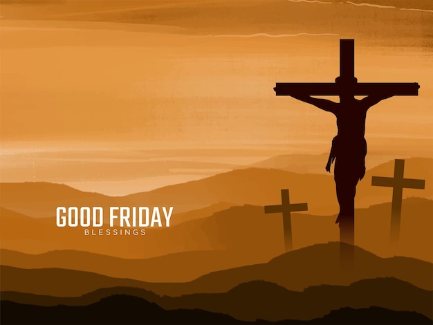 Guten Freitags Szene mit Jesus Christus Kreuz religiöse Karte