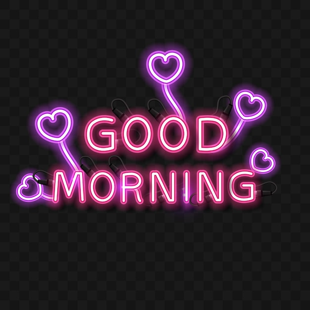 Guten Morgen Design Guten Morgen Text Neon Design