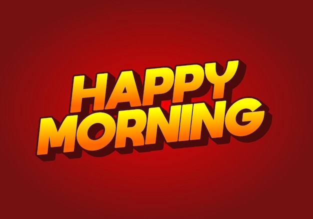 Guten Morgen Text-Effekt in 3D-Look auffällige Farbe