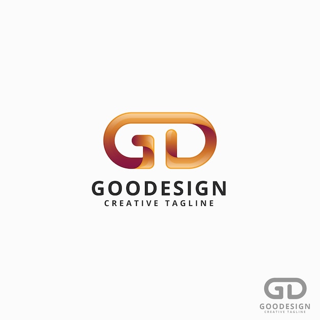 Gutes design - buchstabe gd logo