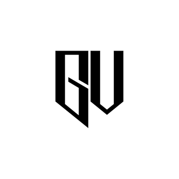 GV-Monogramm-Logo-Design, Buchstabe, Text, Name, Symbol, monochromes Logo, Alphabet-Zeichen, einfaches Logo