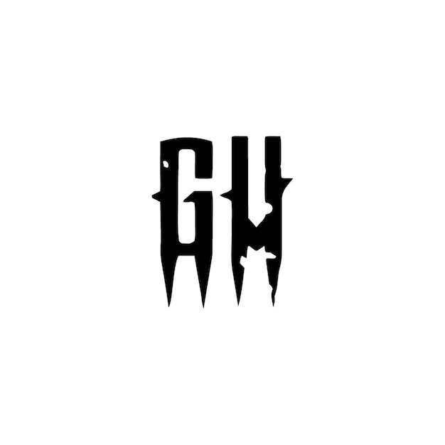 GV-Monogramm-Logo-Design, Buchstabe, Text, Name, Symbol, monochromes Logo, Alphabet-Zeichen, einfaches Logo