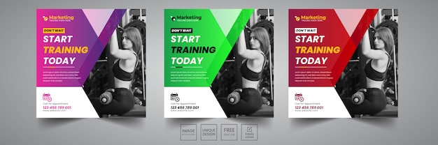 Gym Social Banner Design-Vorlage