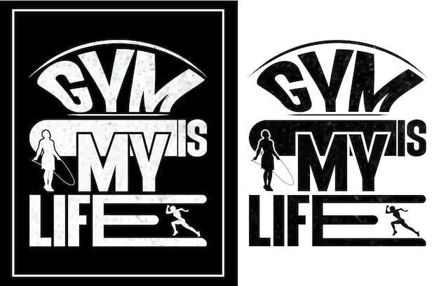 Gym t-shirt design premium-vektor