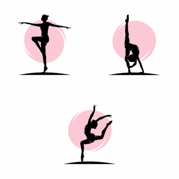Vektor gymnastik-logo-vektor-illustration