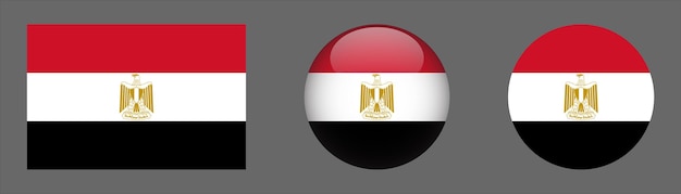 Ägypten-Flag-Set-Sammlung Vektor