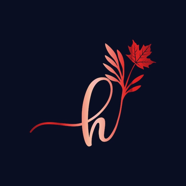 H-Monogramm-Logo für Ahornblatt