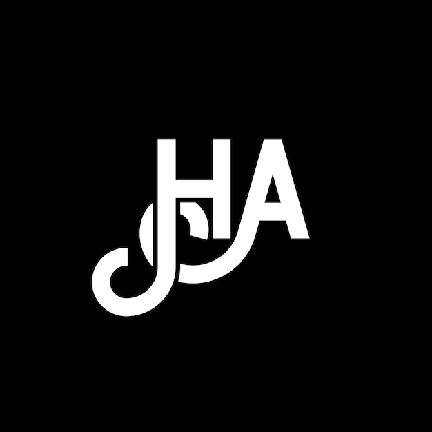 HA Buchstaben-Logo-Design auf schwarzem Hintergrund HA kreative Initialen Buchstaben-logo-Konzept ha Buchstaben-Design HA weiße Buchstaben-Design auf schwarzem Hintergrund H A h a Logo