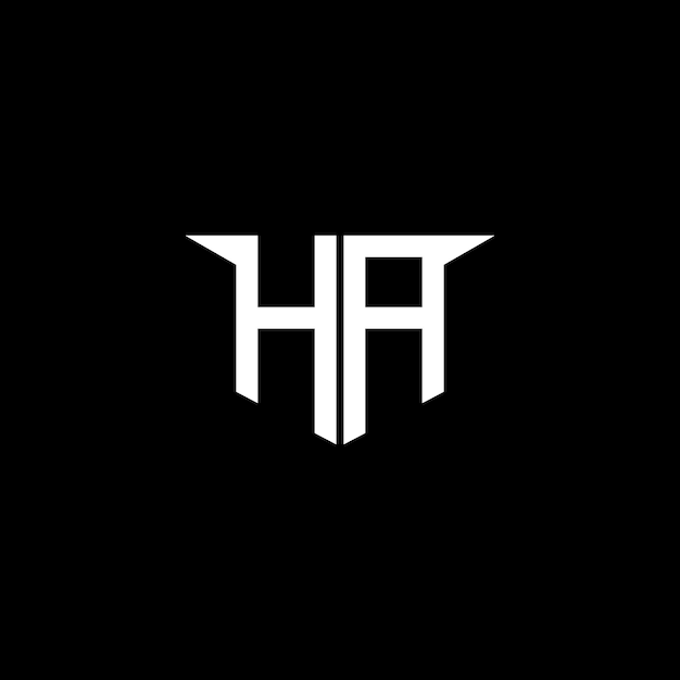 HA Modernes Bau-Logo mit symmetrischem Design