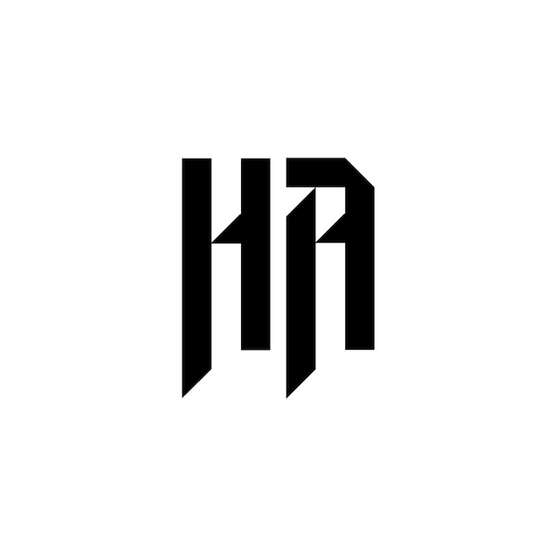 HA-Monogramm-Logo-Design, Buchstabe, Text, Name, Symbol, monochromes Logo, Alphabet-Zeichen, einfaches Logo