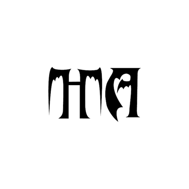 HA-Monogramm-Logo-Design, Buchstabe, Text, Name, Symbol, monochromes Logo, Alphabet-Zeichen, einfaches Logo