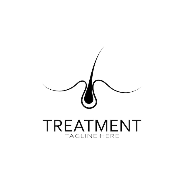 Haarbehandlung logo haartransplantation logoentfernung logo vektorbild design illustration