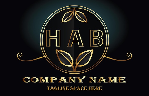 Hab-logo mit buchstaben