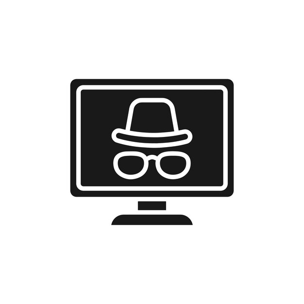 Hacker-Linien-Symbol isoliert auf weißem Hintergrund