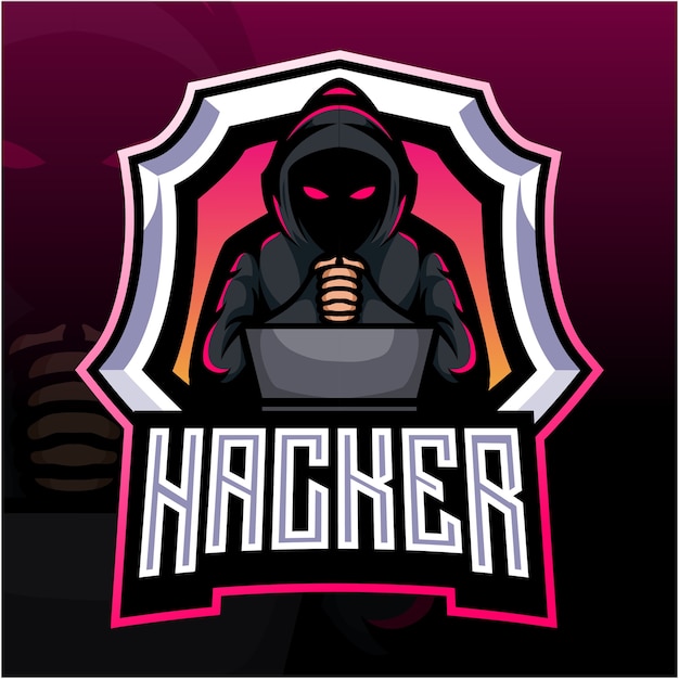 Hacker maskottchen esport logo design