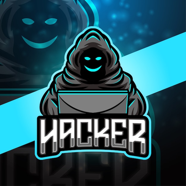 Hacker sport maskottchen logo design