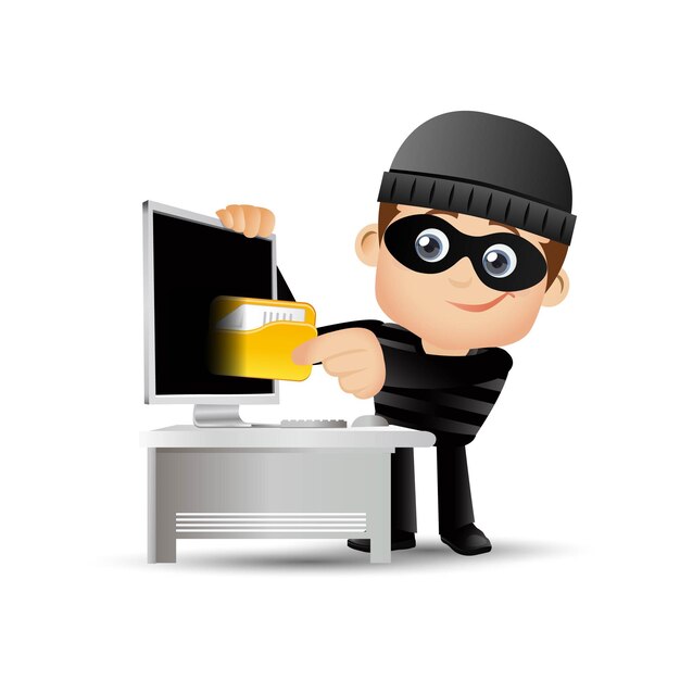 Hacker und Dieb Illustration