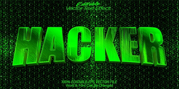 Vektor hacker vector text effekt bearbeitbares alphabet daten grün virus techno hacking