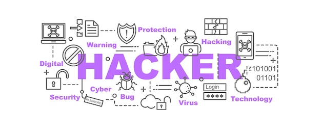 Hacker-Vektor-Banner