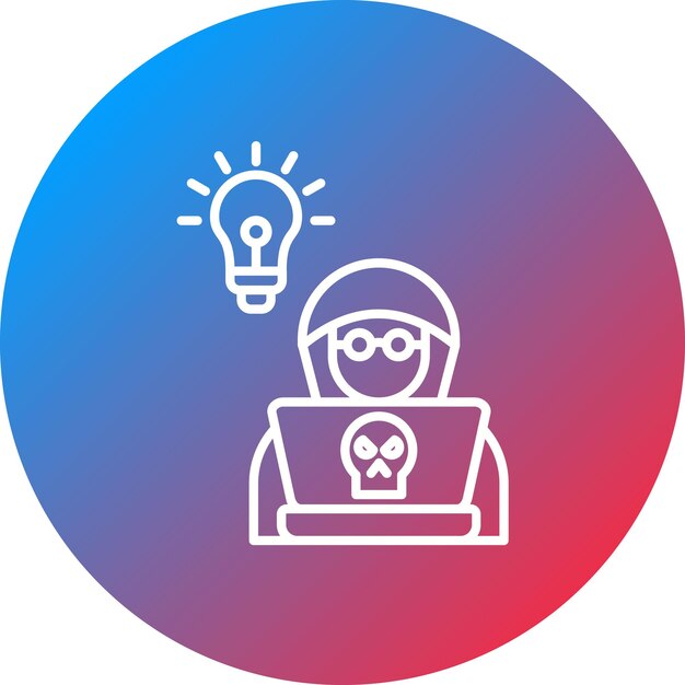 Hacking Skills Icon-Vektorbild kann für Datenanalyse verwendet werden