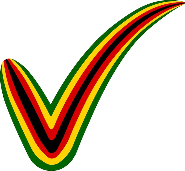 Häkchen-stil, simbabwe-flaggensymbol, wahlen, zustimmung zu mugabe