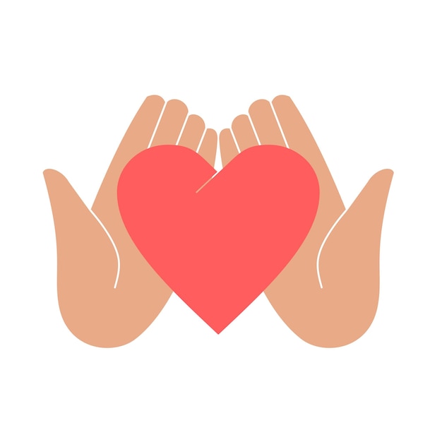 Hände, die ein herzsymbol des friedens halten, helfen bei der zusammenarbeit oder wohltätigkeit und freiwilligenarbeit