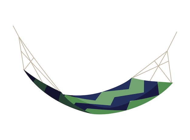 Hängematte bunt sommererholung entspannendes schlaf- oder ruhezubehör hängendes stoffseil schwingend moderne entspannungsdekoration