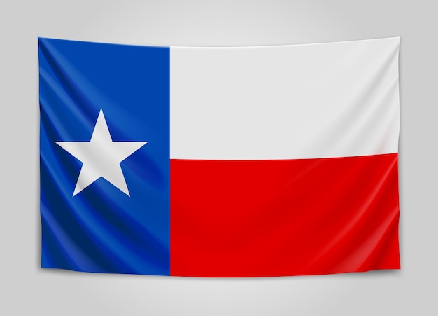 Hängende flagge von texas