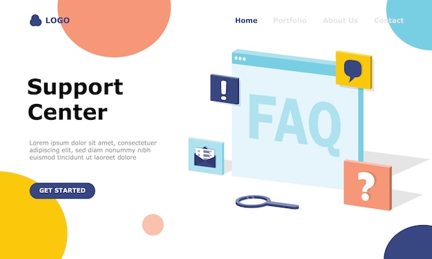 Häufig gestellte Fragen Illustrationskonzept
