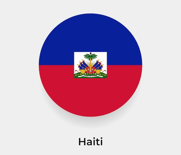 Haiti Flagge Blase Kreis runde Form Symbol Vektor Illustration