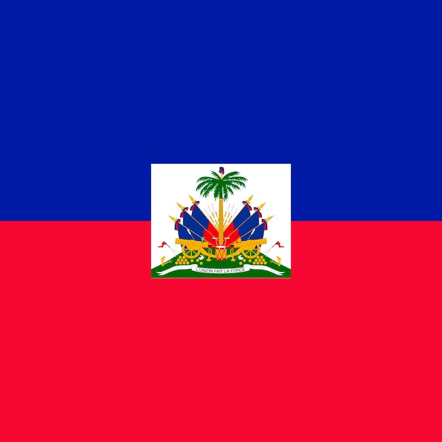 Vektor haiti-flagge offizielle farben vektor-illustration