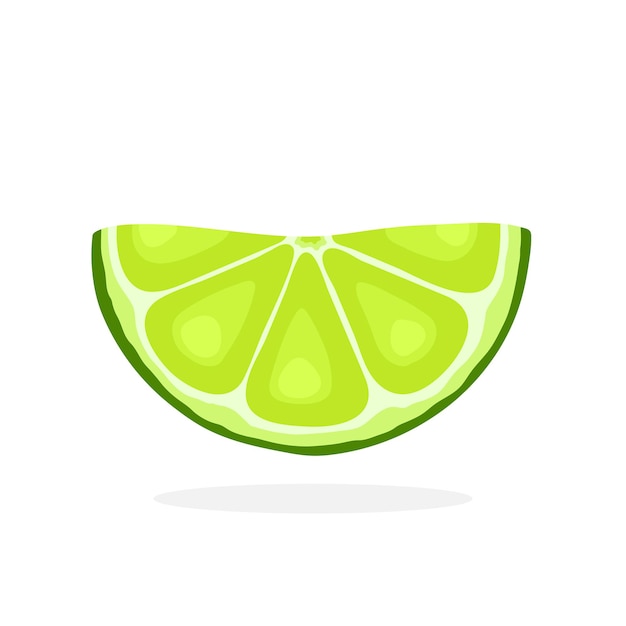 Halbe Limettenscheiben Gesundes vegetarisches Essen Zitrusfrüchte Vector Illustration im flachen Stil