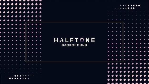 Halbtonhintergrund mit Rahmen