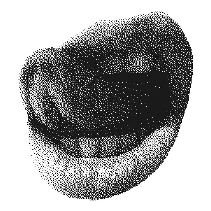 Vektor halftone bitmap-vektorkunst form